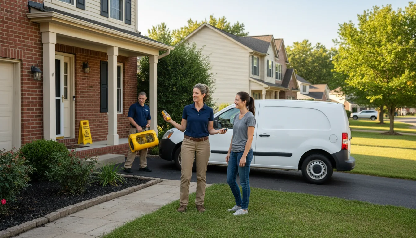Residential water damage restoration in Minter City, MS